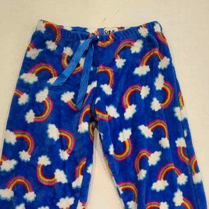 Pastel Rainbow Cloud Super Soft Fuzzy Pajama Pants Comfy Cozy Casual